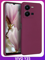 Мягкий Soft Touch чехол из силикона для VIVO Y35 с бархатной подкладкой