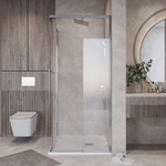Душевое ограждение Niagara Nova NG-6630-34 (100х100х195) квадрат,хром,двери раздвижные,стекло прозрачное,1 место
