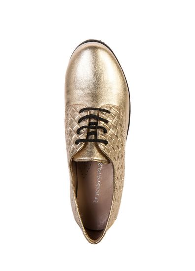 Женские туфли | 3142 (золотисто-черный)