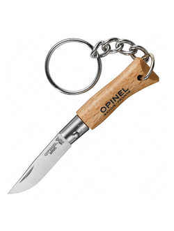Нож-брелок Opinel №2, нержавеющая сталь, бук, 000065