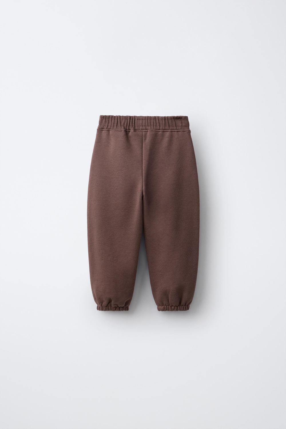 ZARA ОДНОТОННЫЕ БРЮКИ-ДЖОГГЕРЫ, ТЕМНО-КОРИЧНЕВЫЙ