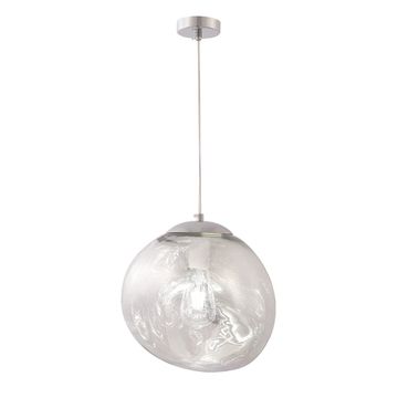 Светильник подвесной 1*E27 MALAGA SP1 D280 CHROME хром/дымчатый Crystal Lux