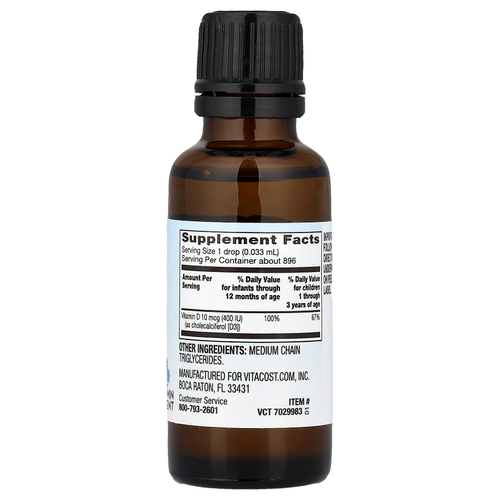 Vitacost, InfantHealth KidHealth, Vitamin D3 Drops, 1 fl oz (30 ml)