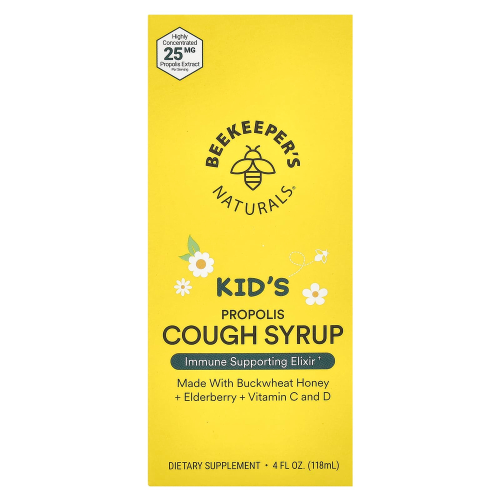 Beekeeper's Naturals, Kids, медовый сироп от кашля, 118 мл (4 жидк. унц.)