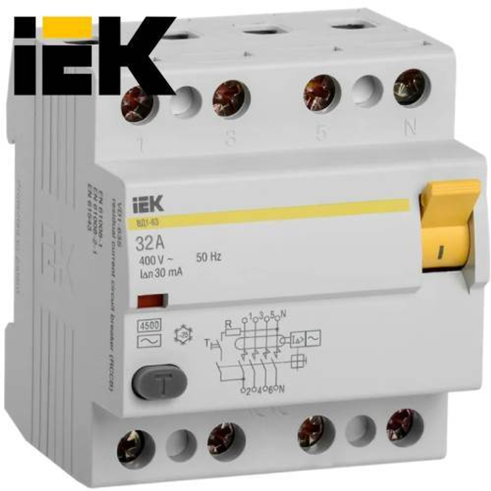 УЗО 4/32А 30ма IEK (ВД1-63)