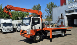 Эвакуаторная платформа 4.5 т с КМУ 3.2 т на шасси Isuzu Elf KV600