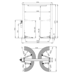 Автоподъемник двухстоечный ROSSVIK V2-4L г/п 4.0т, 220В, с верхней синхронизацией. Цвет серый