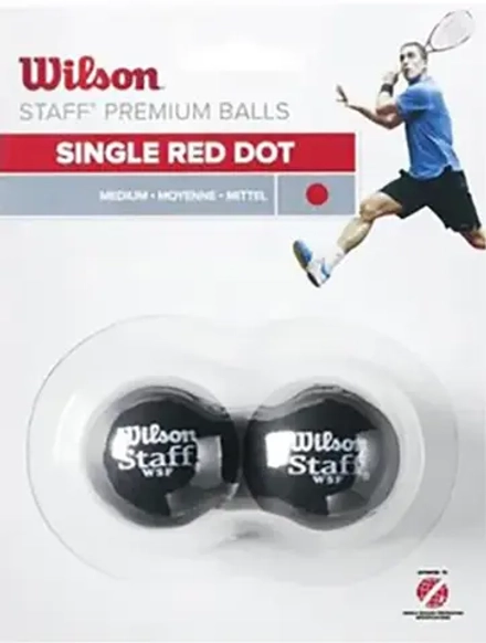 Мячи для сквоша Wilson Staff Single Red Dot - 2B