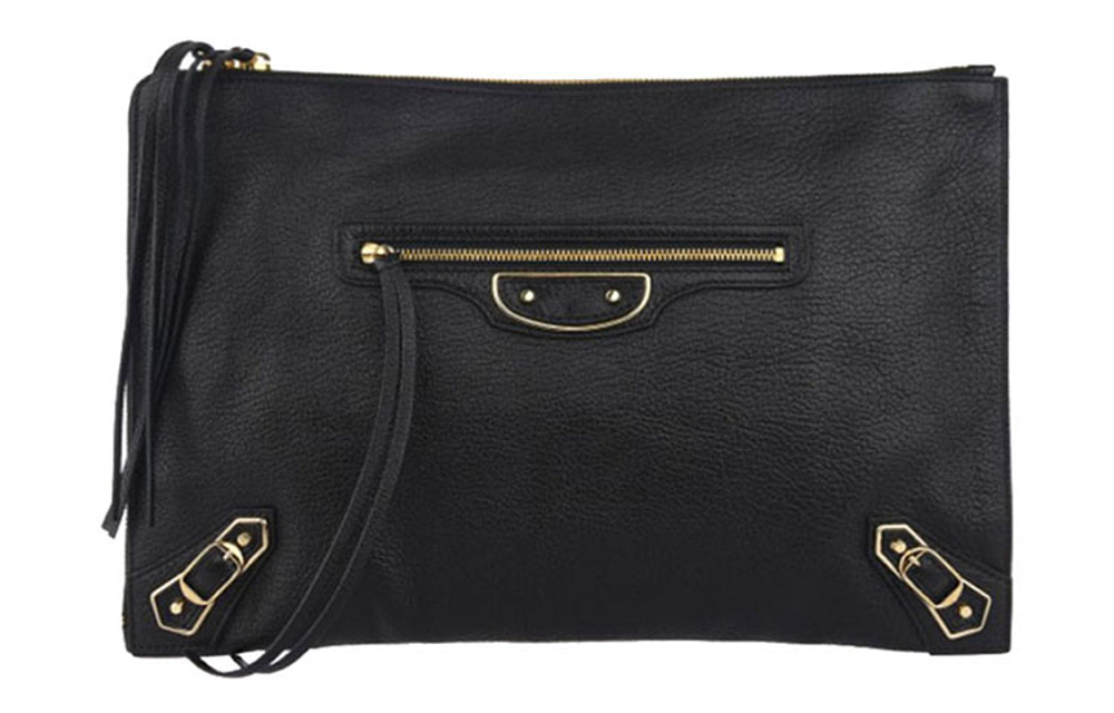 Balenciaga Sheepskin Clutch Regular Women"s Black