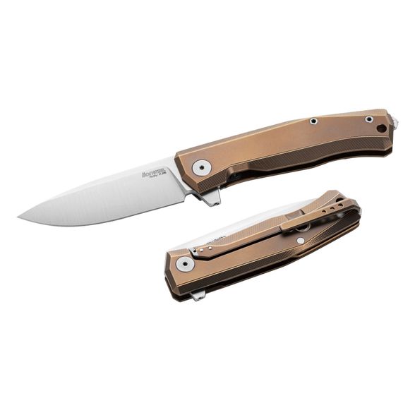Цена наСкладной нож LionSteel MT01 BR, сталь M390, рукоять Bronze titanium