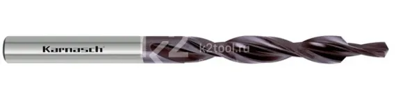 Ступенчатое сверло Karnasch M3 с покрытием TITAN-TEC, 90°, HSS-XE, DIN 8374, арт. 40.2010.030
