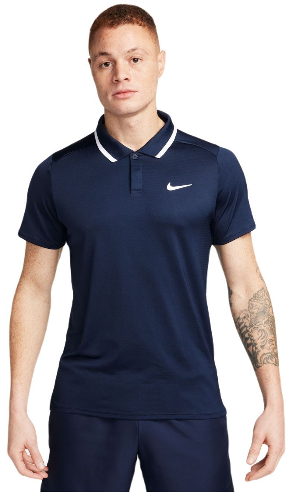 Мужское теннисное поло Nike Court Dri-Fit Advantage Polo - obsidian/whte/white