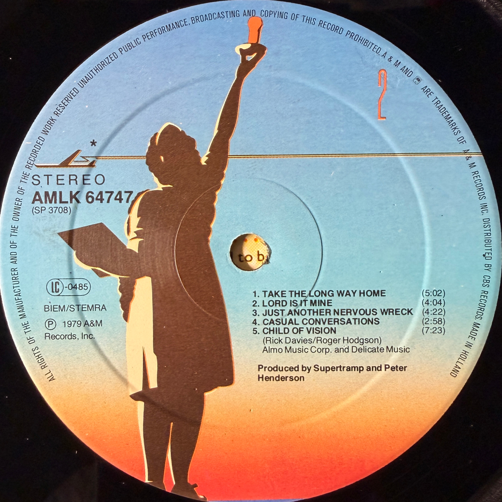Supertramp ‎– Breakfast In America (Голландия 1979г.)
