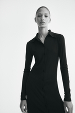 Облегающее платье из джерси с длинными рукавами - H&M