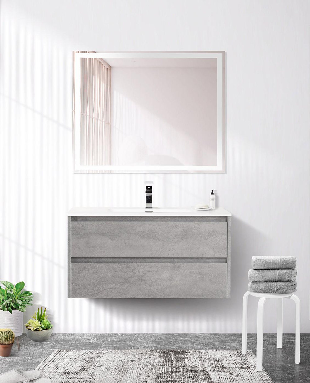 Тумба подвесная под раковину BelBagno KRAFT-800-2C-SO-CG