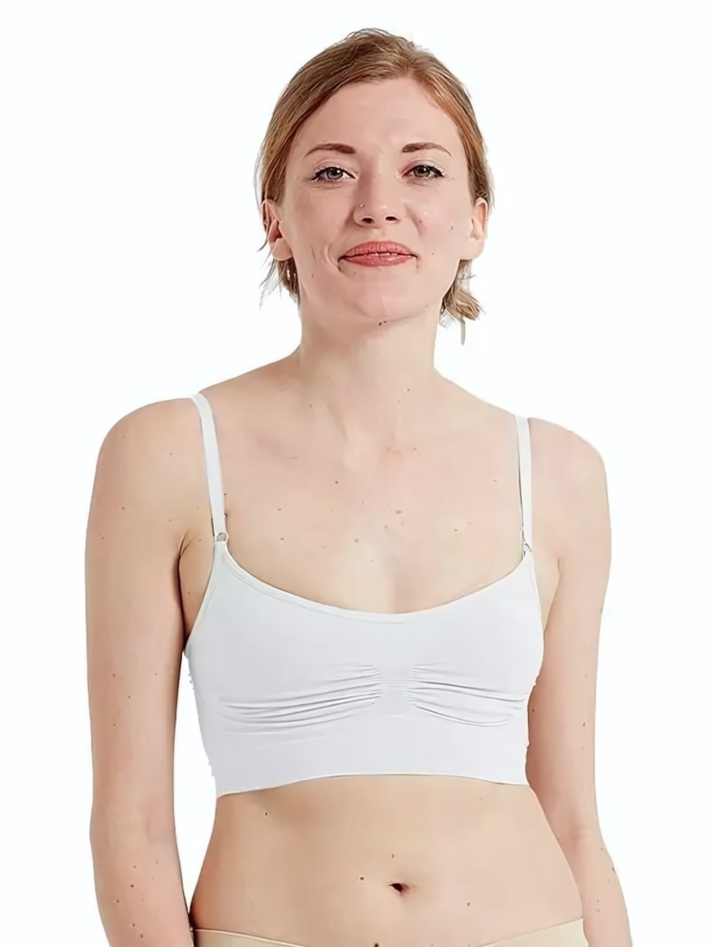 Бюстгальтер-топ Eco-wear на тонких бретелях (Размер: S-M) (Цвет: белый)