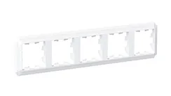 Рамка пластиковая на 5 постов универсальная Systeme Electric AtlasDesign Antique Белый ATN100105