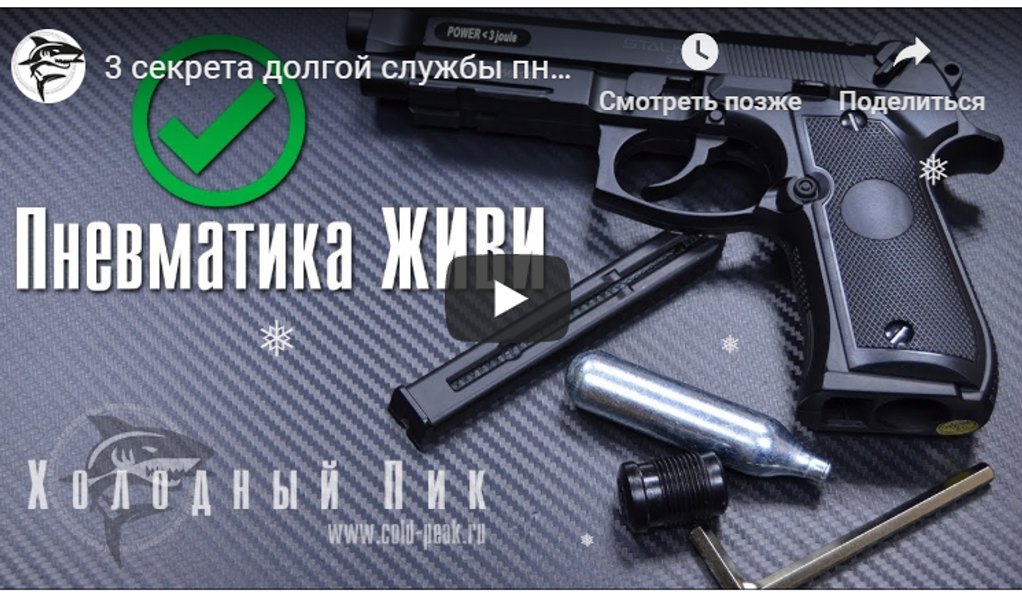 Как продлить срок службы пневматического пистолета?