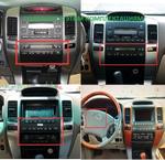 Магнитола для Toyota Land Cruiser Prado 120, Lexus GX470 (экран климата внизу) - Kuberg ZF-1116L-Q6 вертикальный экран в стиле "Тесла" на Android 11, CarPlay, 4G SIM-слот