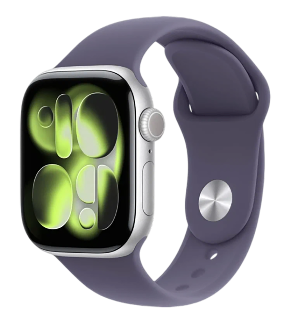 Умные часы Apple Watch Series 11 GPS 46 мм, Silver Aluminium, Purple Fog Sport Band, S/M