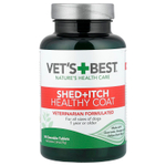 Vet's Best, выпадение и зуд, для здоровья шерсти, для собак всех размеров, от 1 года, 50 жевательных таблеток, 75 г (2,64 унции)