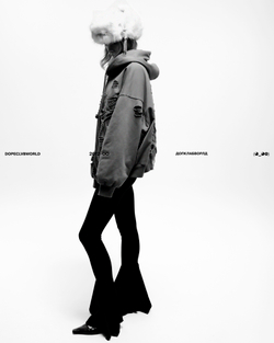 DOPECLVB FOREVER ZIP HOODIE (GRAY)
