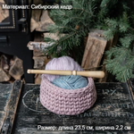 Деревянная клубочница-намотка из древесины сибирский кедр для пряжи. KL1