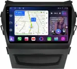 Магнитола для Hyundai Santa Fe 3 2012-2018 (климат на ШГУ) - FarCar BM209M-2K монитор 9.5" 2K QLED на Android 14, Быстрая, CarPlay, 4G SIM-слот