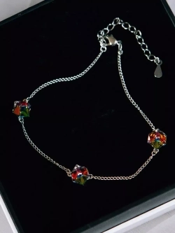 Браслет Миражи с зелеными кристаллами-хамелеонами Swarovski
