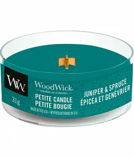 Можжевельник и ель, ароматическая свеча мини, WoodWick