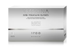 Crescina HFI Hair Follicular Islands 1700 комплекс лосьонов 10+10 ампул против выпадения и для стимуляции роста волос, для женщин (20 ампул по 3,5 мл)