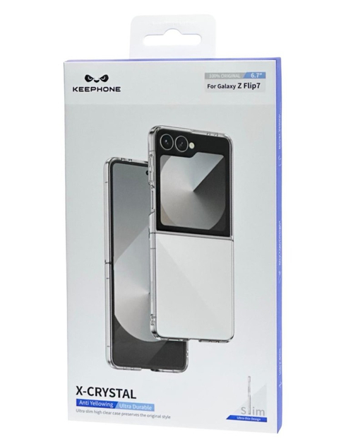 Накладка для Samsung Galaxy Z Flip 7 Keephone X-Crystal прозрачный