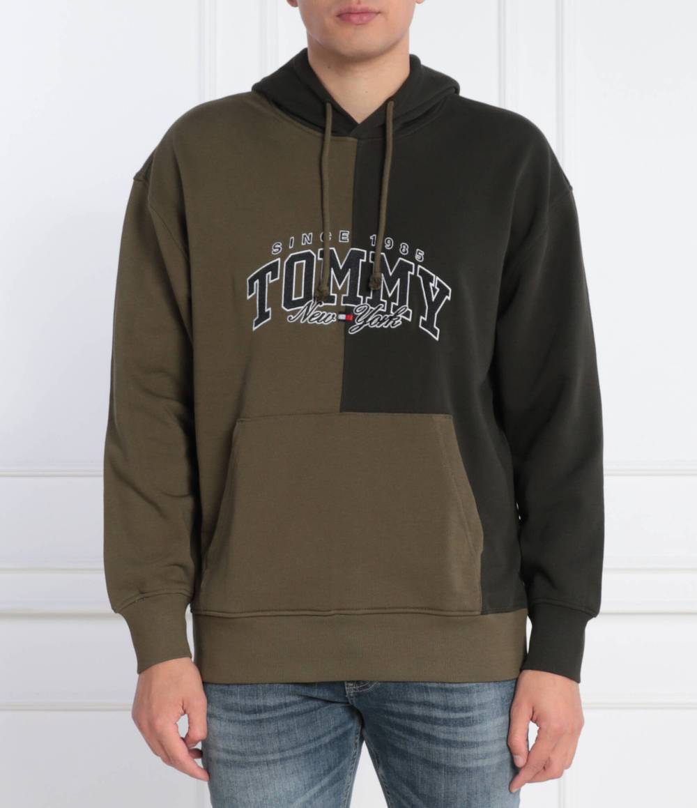 Худи TJM RLX VARSITY TWO-TONE HOODIE Tommy Jeans - хаки(DM0DM17802)