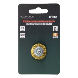 Кордщетка дисковая с хвостовиком для дрели 25мм RockForce##Rock FORCE RF-BFR001