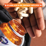 NOW Foods, Sports, Amino Complete™, аминокислотный комплекс, 120 растительных капсул
