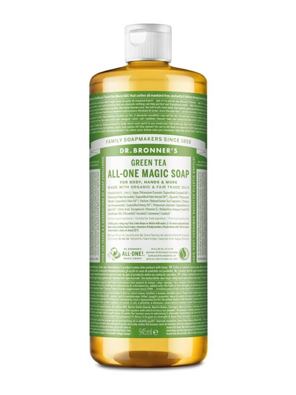 Натуральное мыло 18 в 1 с зеленым чаем Dr. Bronner’s, 945 мл