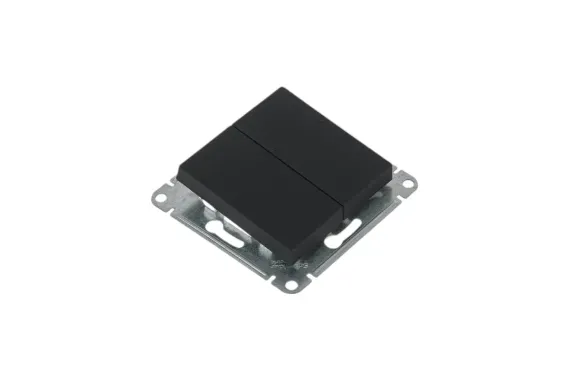 Выключатель Systeme Electric ATLASDESIGN 2-клавишный проходной промежуточный карбон 38354