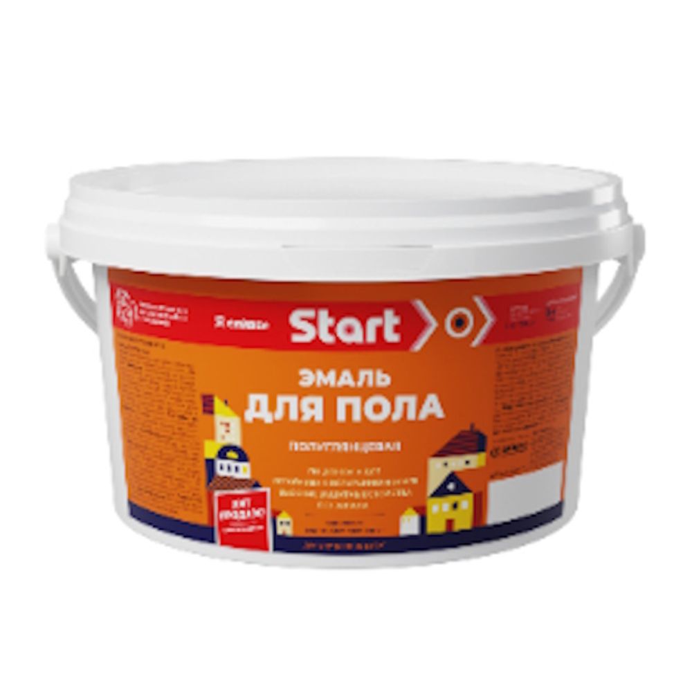 Эмаль д/пола акрил. серая START  0,8кг (Сайвер)