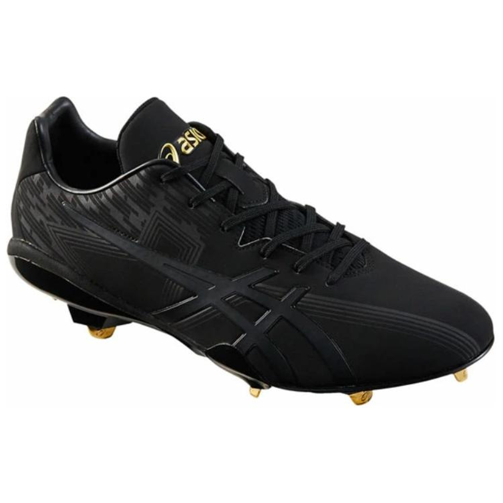 Asics Goldstage Low Top Upper Height Baseball Shoes Men"s Black