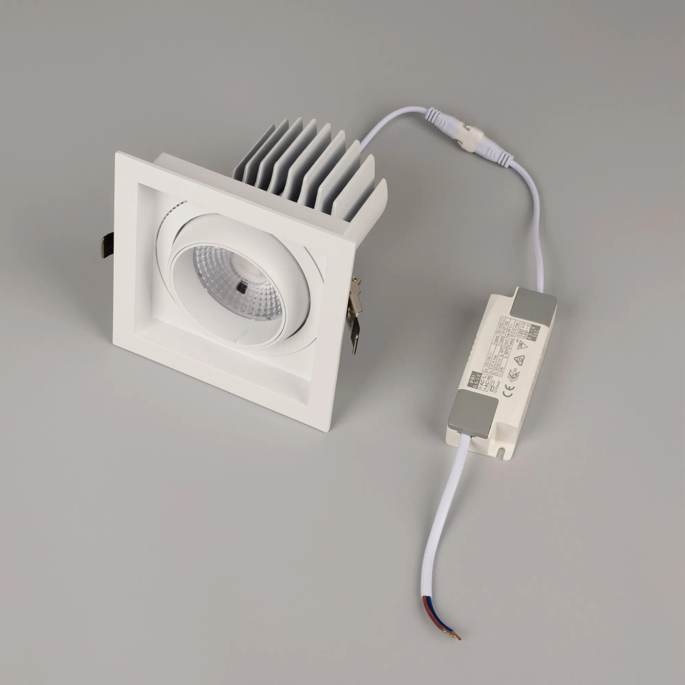 Светильник MS-VORTEX-BUILT-S140x140-30W Warm3000 (WH-WH, 50 deg, 230V) (Arlight, IP20 Металл, 5 лет) 057924