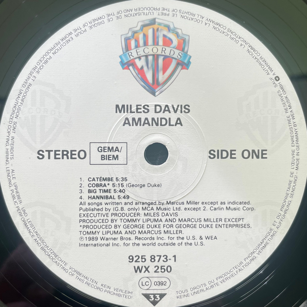Miles Davis ‎– Amandla (Германия 1989г.)