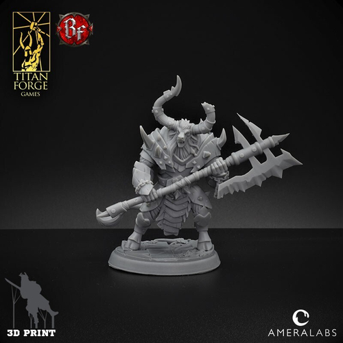 Grand Alliance Chaos Beasts of Chaos Bullgors миниатюра для dnd, днд, pathfinder, фентези, Настольная игра, НРИ, Варгейм, РПГ