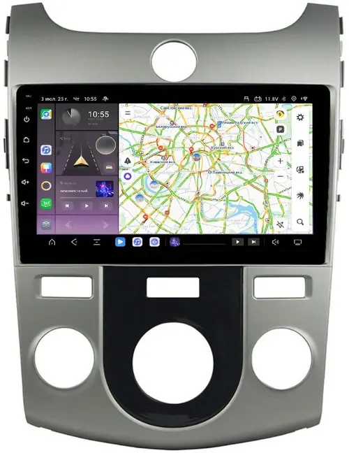 Магнитола для KIA Cerato 2 2008-2013 (кондиционер) - Kuberg QLed, Android 13, Быстрейшая, CarPlay, SIM-слот