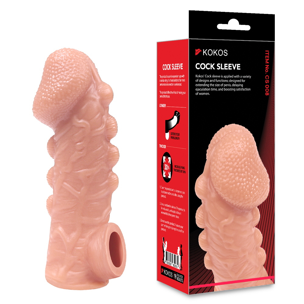 Насадка Cock Sleeve телесная TPE KOKOS CS-008-M