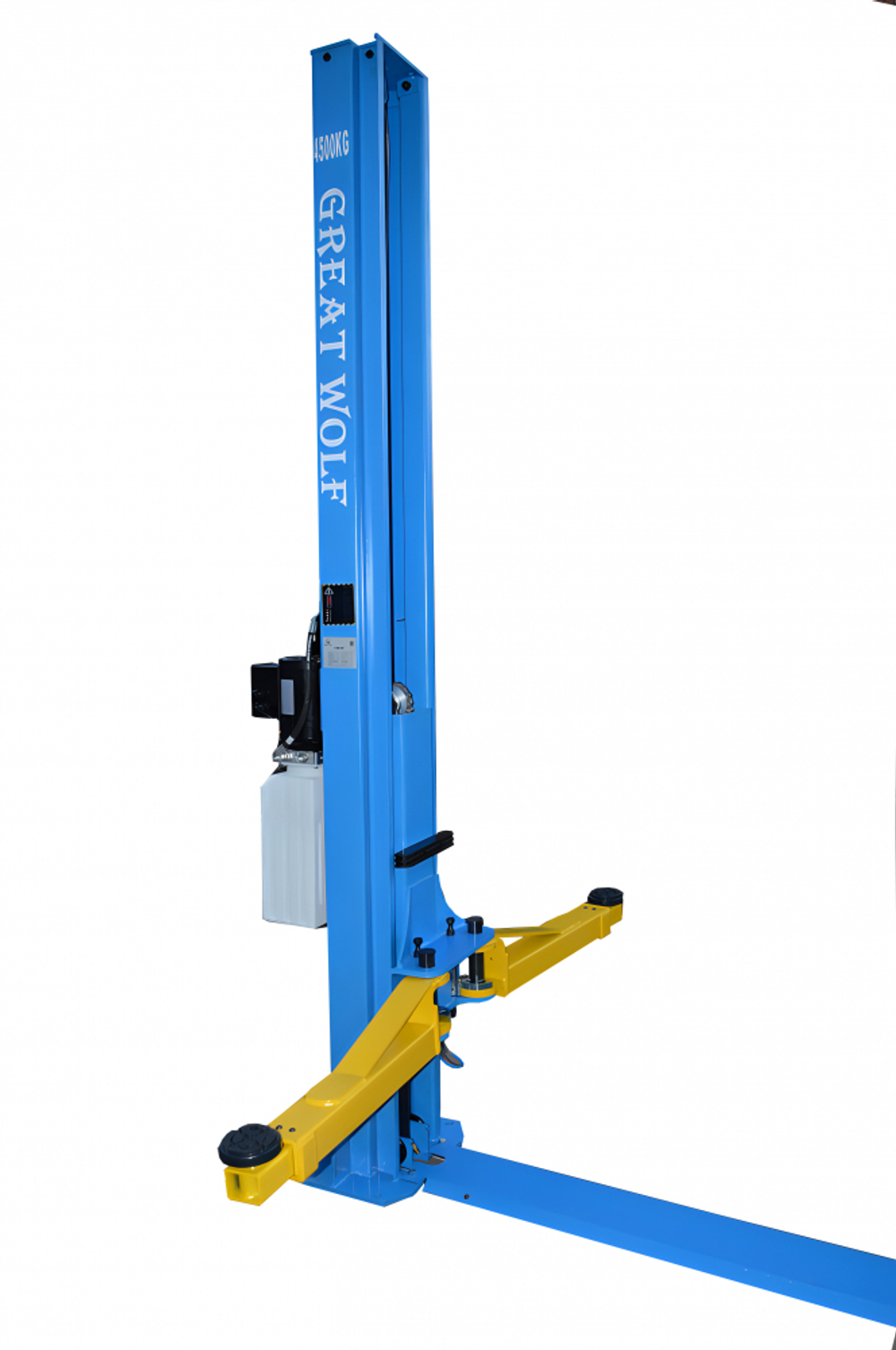 Подъемник двухстоечный GW-C4500 220 Great Wolf, 4.5 т, 220 вольт, нижняя синхронизация, гидравлический