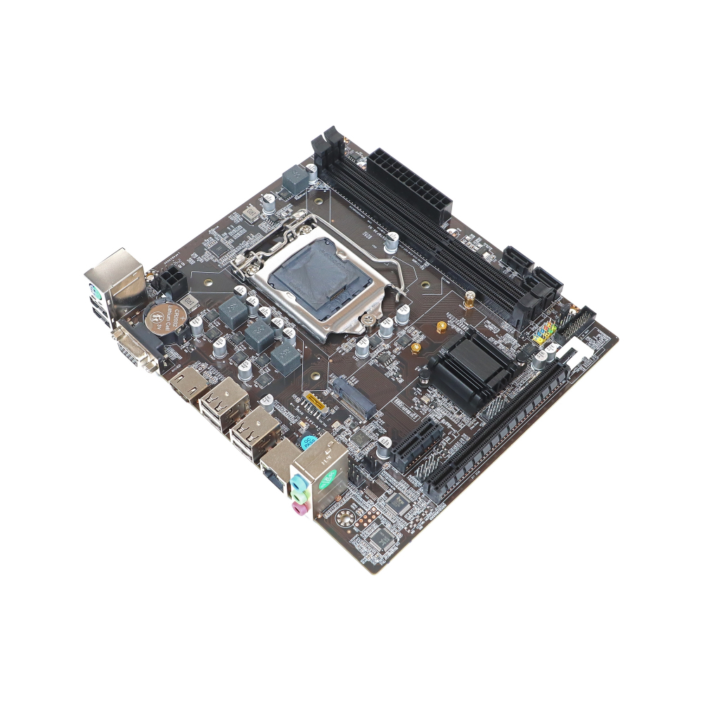 Материнская плата BaseTech H61M, Socket1155, mATX, Retail, 2xDDR3, PCIe3.0, 1xM.2, GLAN, PS2, 8xUSB2, 2xUSB3, VGA, HDMI (BT-H61M)