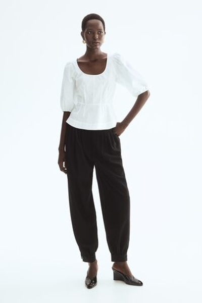 Хлопковая блузка с баской - H&M