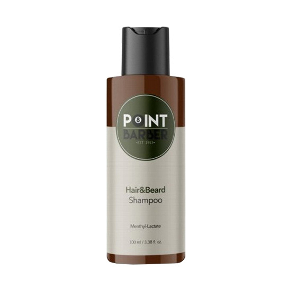 Освежающий мужской шампунь для волос и бороды Farmagan Point Barber Hair & Beard Shampoo 100мл