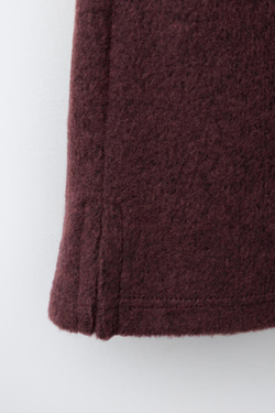 ZARA ТРИКОТАЖНЫЕ БРЮКИ FLARE С БАНТАМИ SOFT TOUCH, ТЕМНО-БОРДОВЫЙ