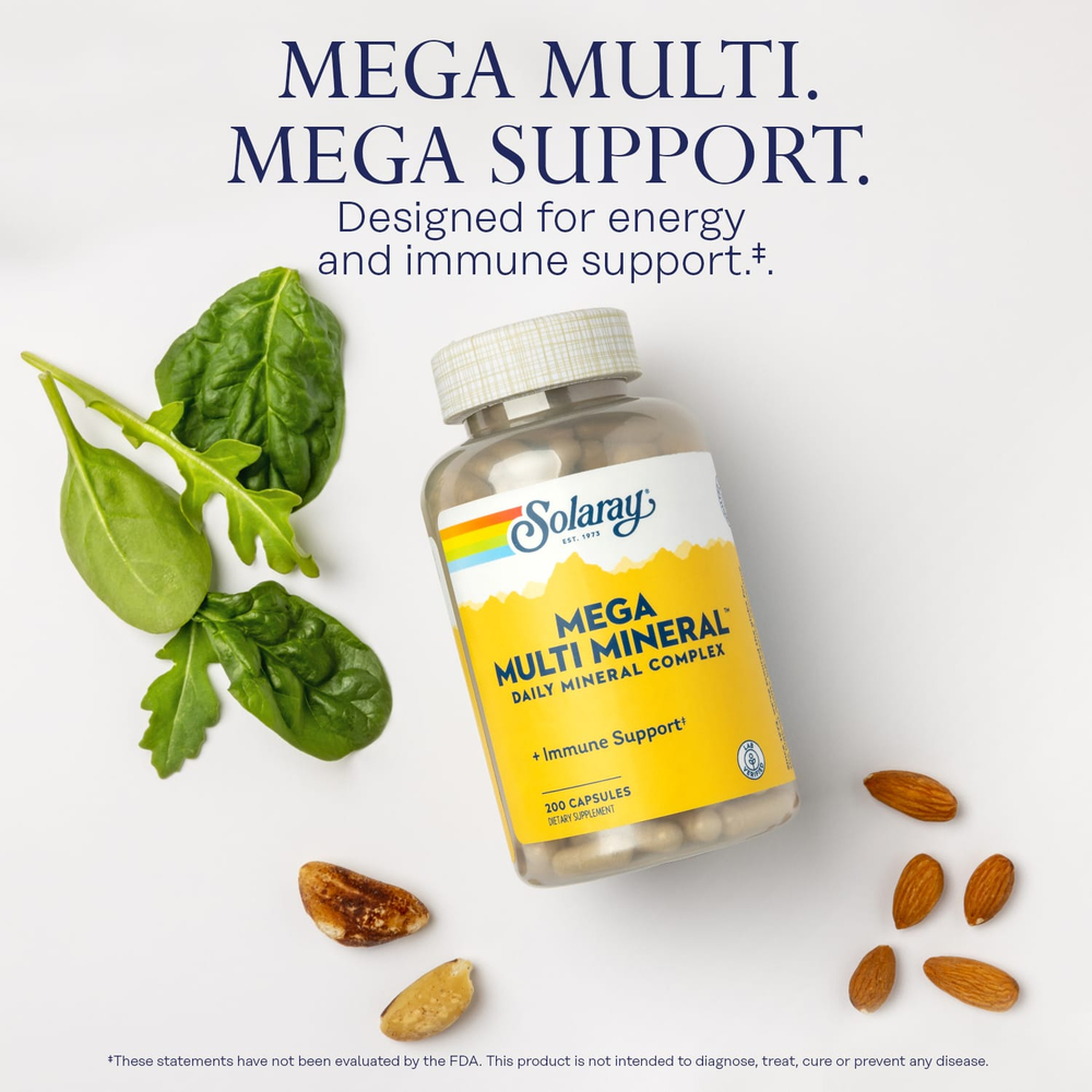 Solaray, Mega Multi Mineral™, 200 капсул